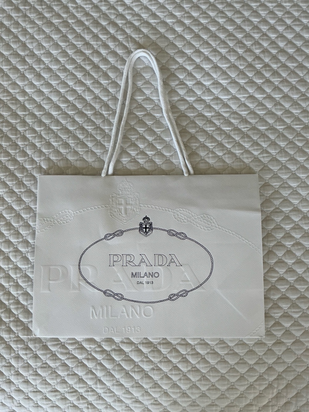 Prada Milano White Paper Shopping Gift Bag